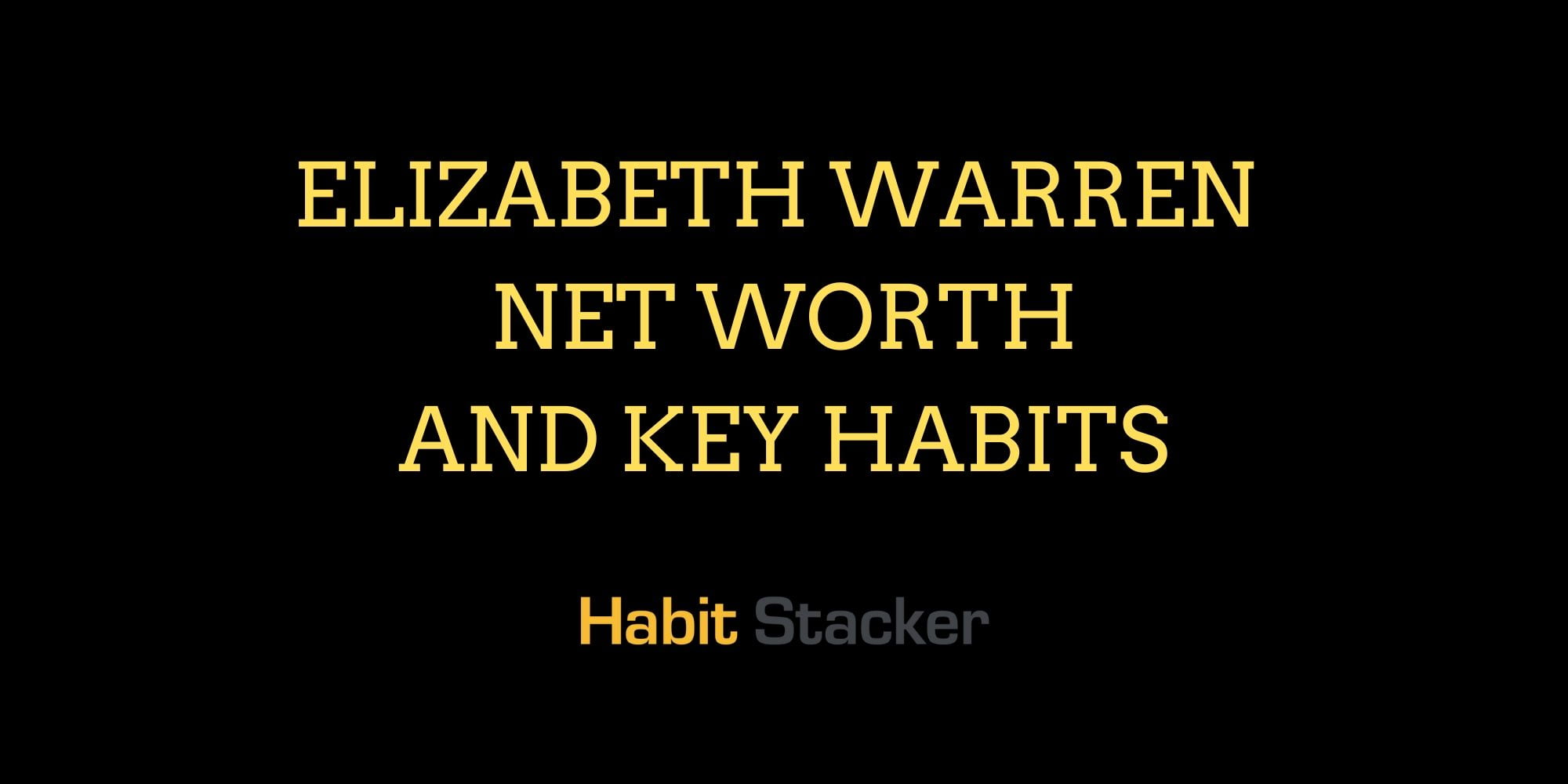 Elizabeth Warren Net Worth