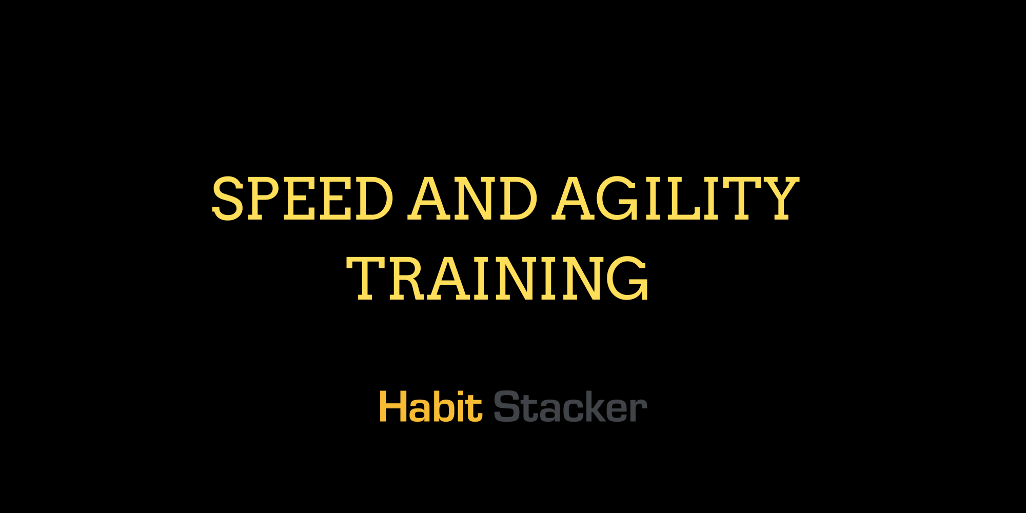 Speed and Agility Training – The Powerful Health Habit That People Forget