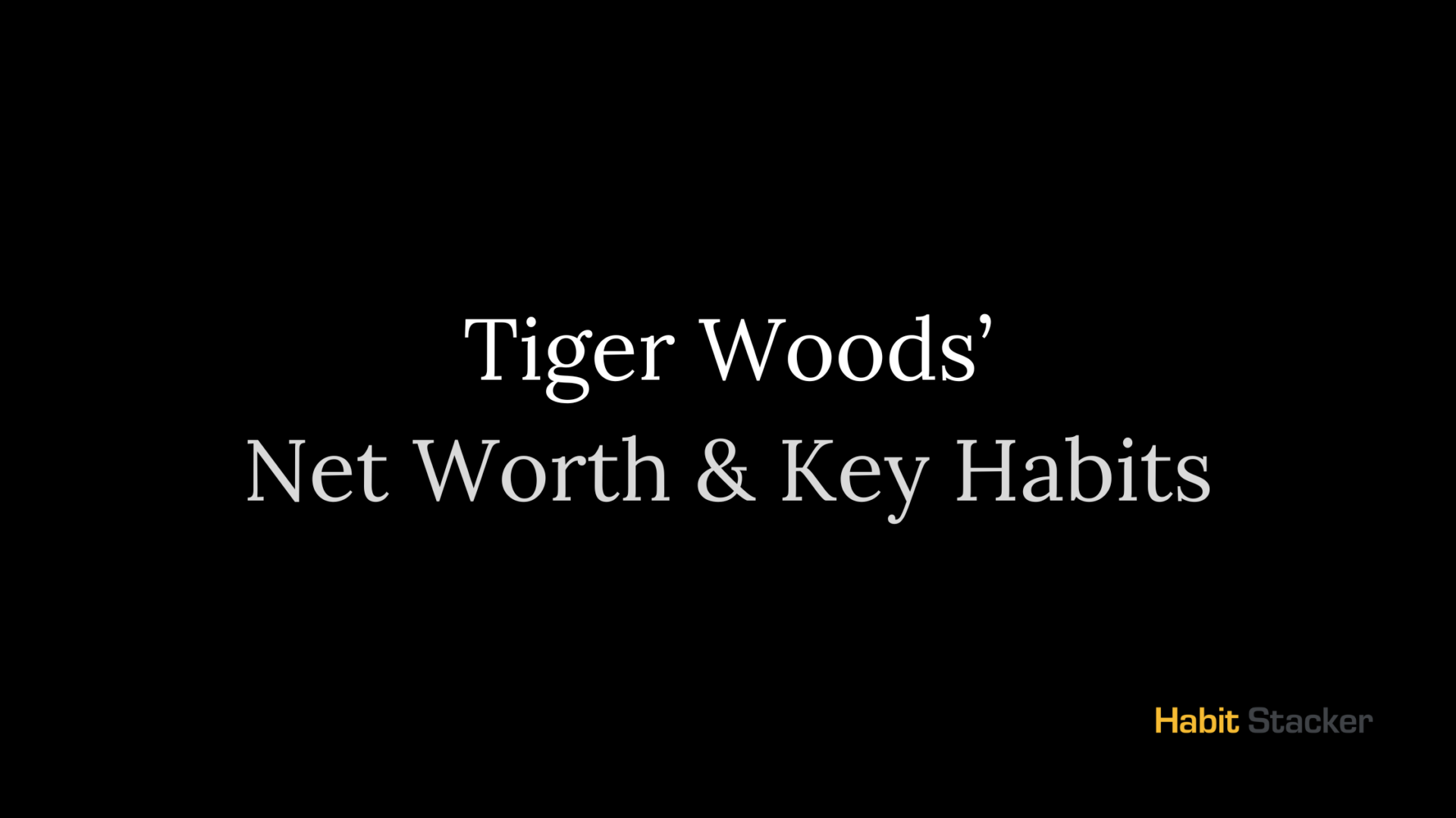 Tiger Woods
